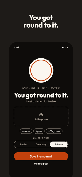 You got round to it: the Done moment